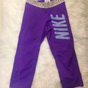 Purple Cropped Nike Leggings👾